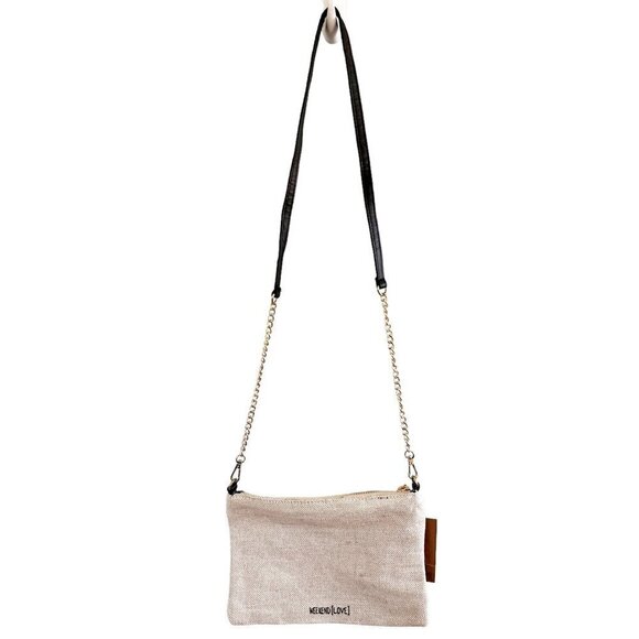 Crossbody Boho "Hello Gorgeous" Gold Accent Chain Faux Leather NWT - Picture 6 of 6